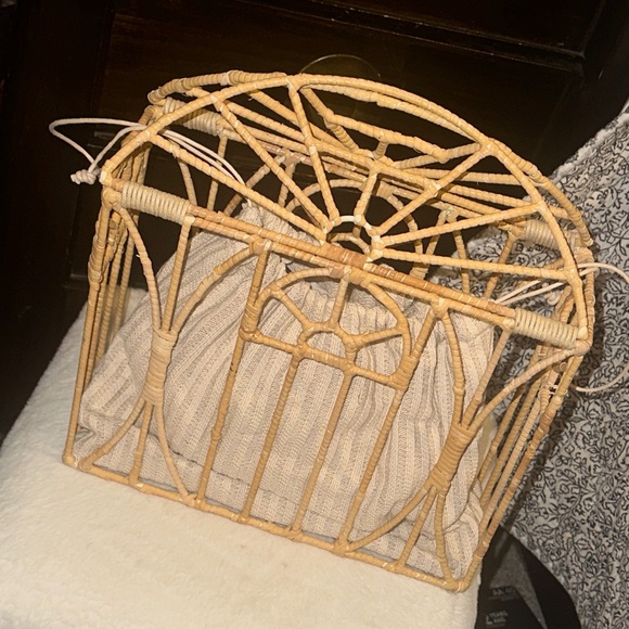 Zara Natural Woven Rattan Basket with Cream Lining - Picture 1 of 9